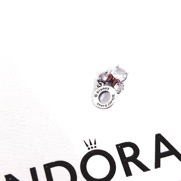 PANDORA Disney Minnie Mouse Silhouette Christmas Dangle Charm w/box - Picture 10 of 10